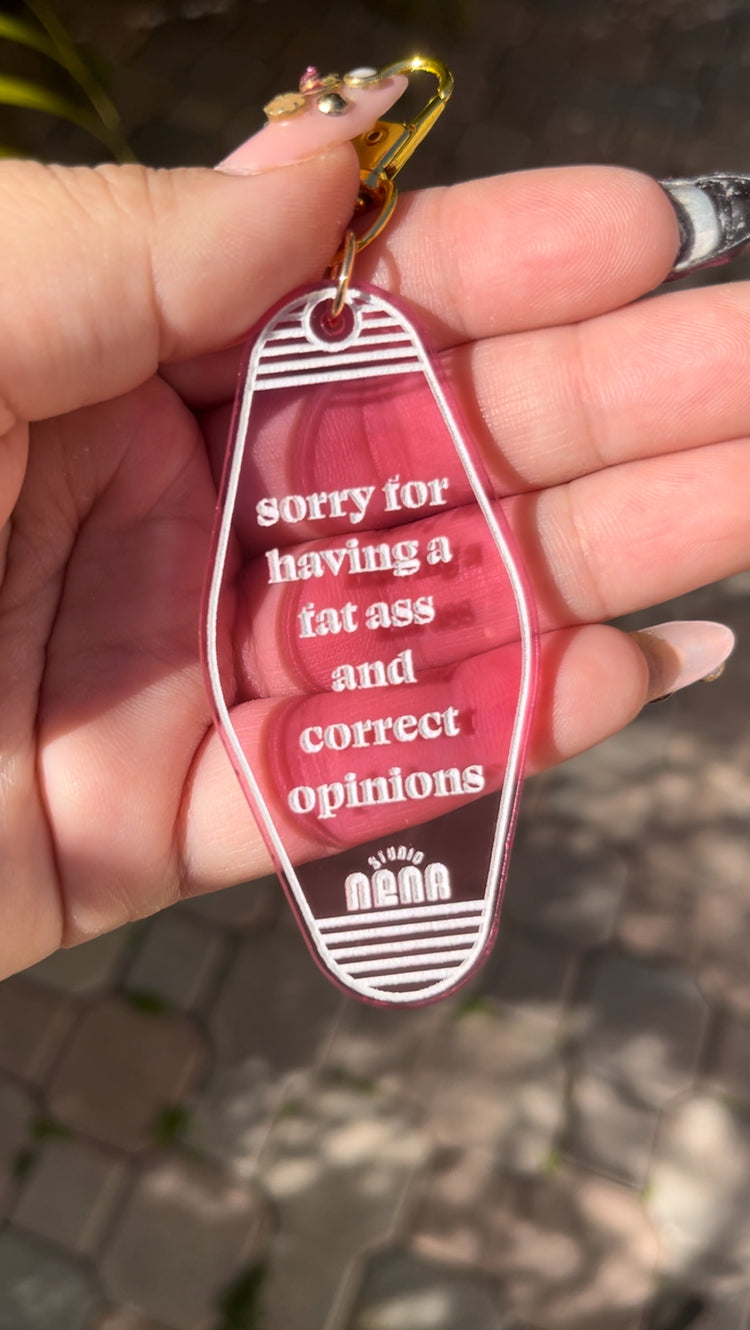 Sorry for… keychain Pink