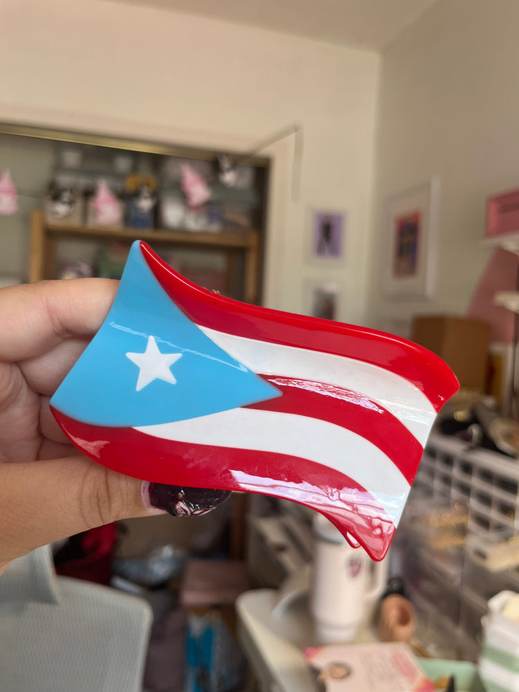 PREORDER Puerto Rican Flag Hair Claw
