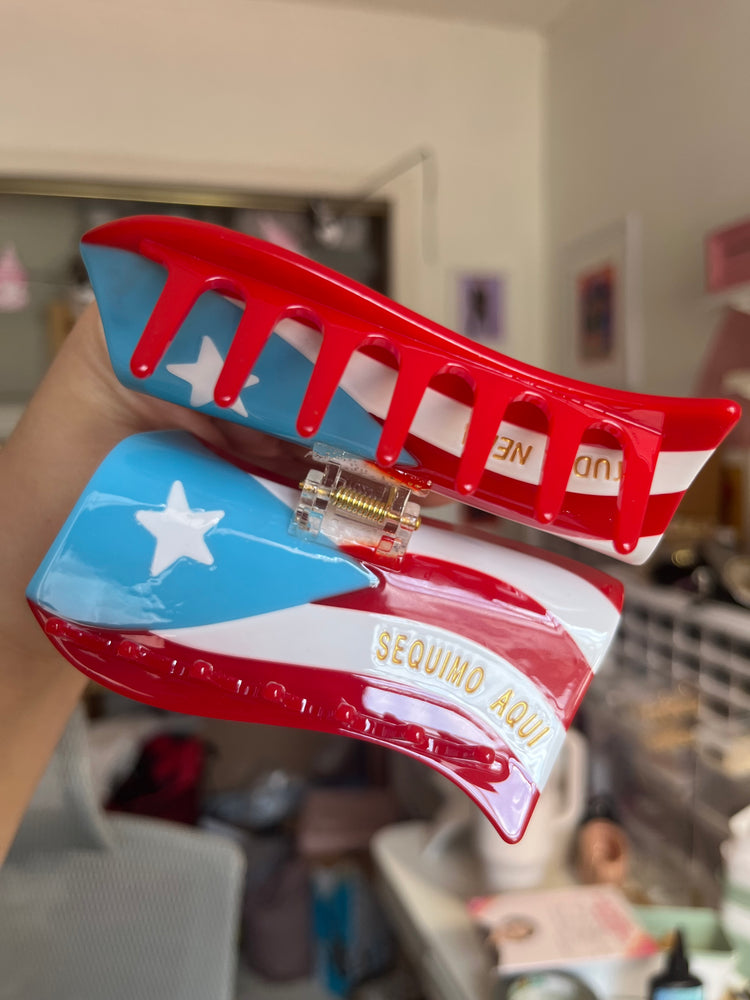 PREORDER Puerto Rican Flag Hair Claw