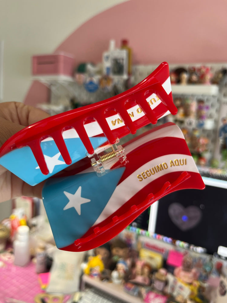 Puerto Rican Flag Hair Claw