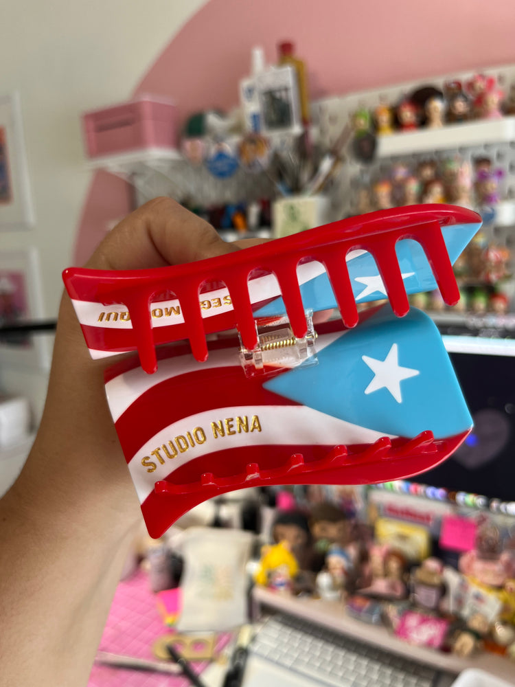 PREORDER Puerto Rican Flag Hair Claw
