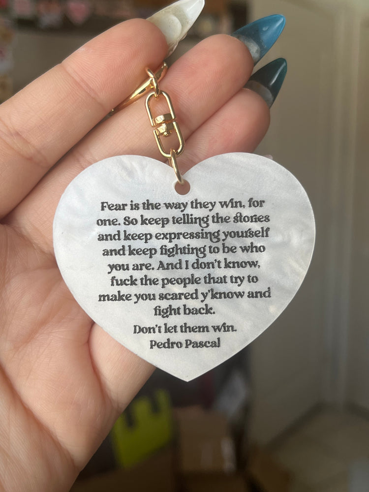 "Don't let them win" Keychain