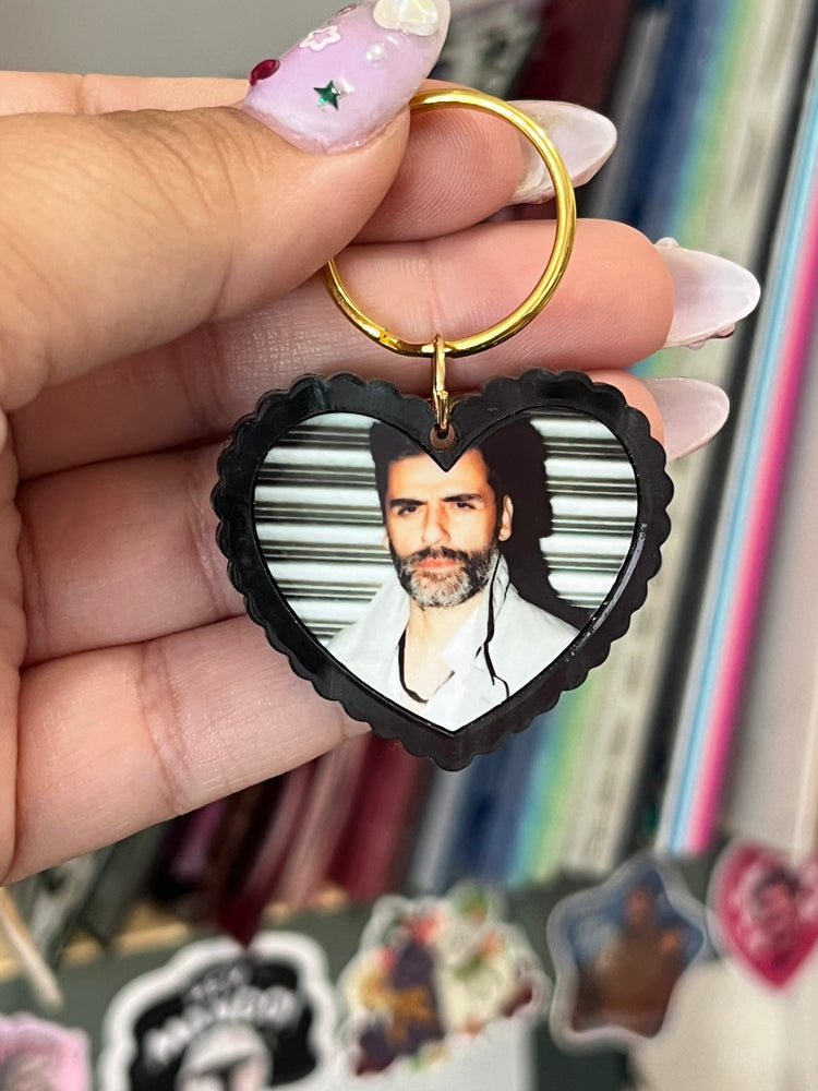Small Oscar Isaac Heart Keychain
