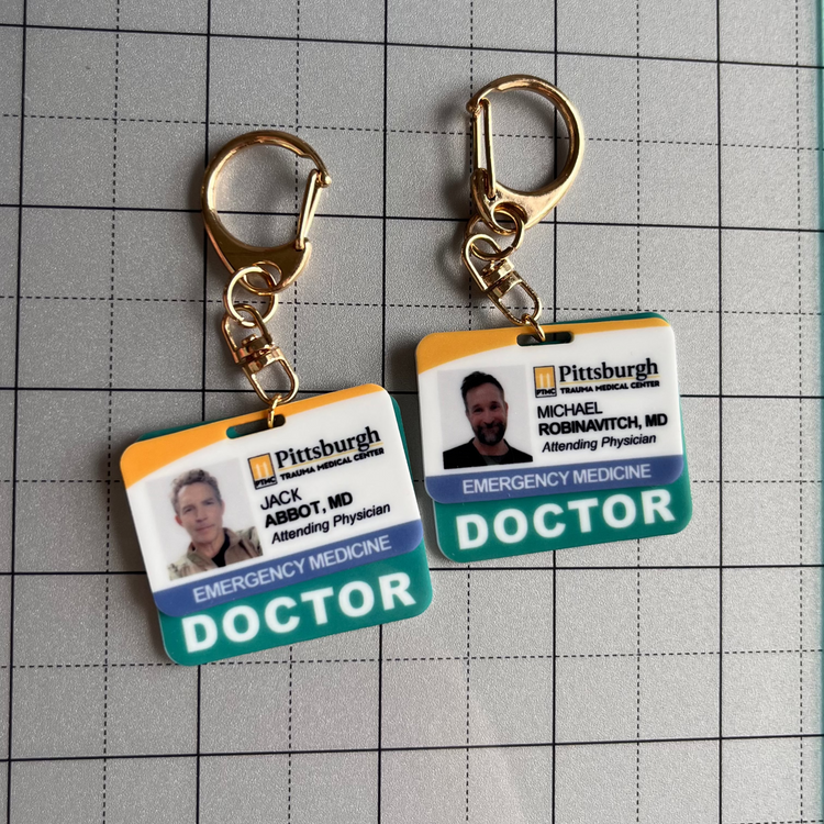 PREORDER Custom The Pitt Hospital Badge Mini Keychain
