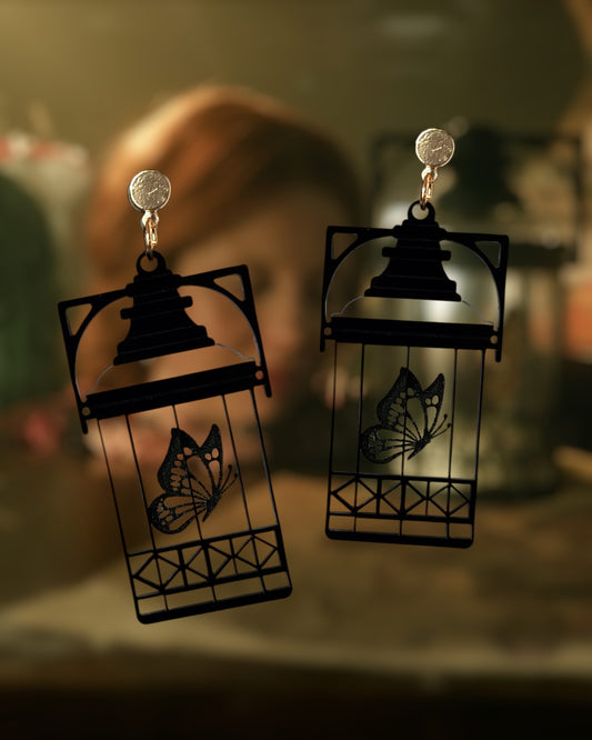 Trapped Butterfly - Frankenstein Inspired Earring