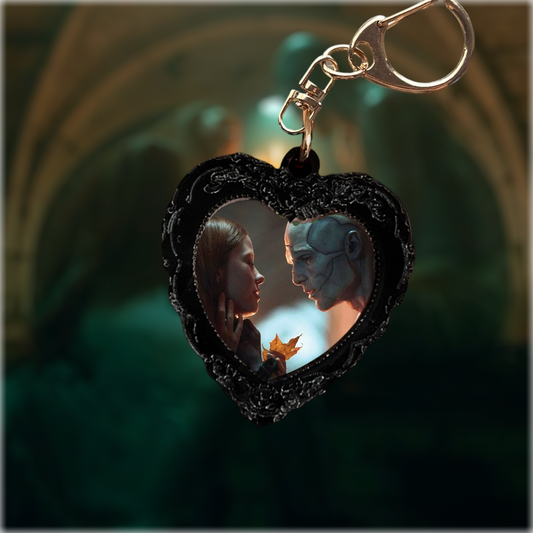 Elizabeth and The Creature Version 2 - Frankenstein Inspired Keychain