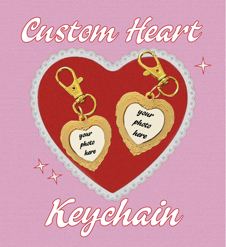 Custom Heart Locket Keychain