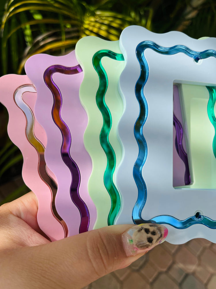 Squiggle Mirrored Light Switch Single Cover