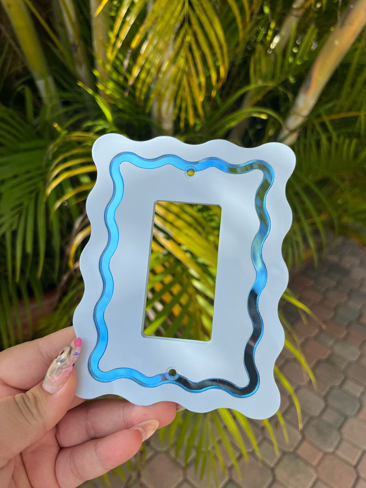 Squiggle Mirrored Light Switch Single Cover