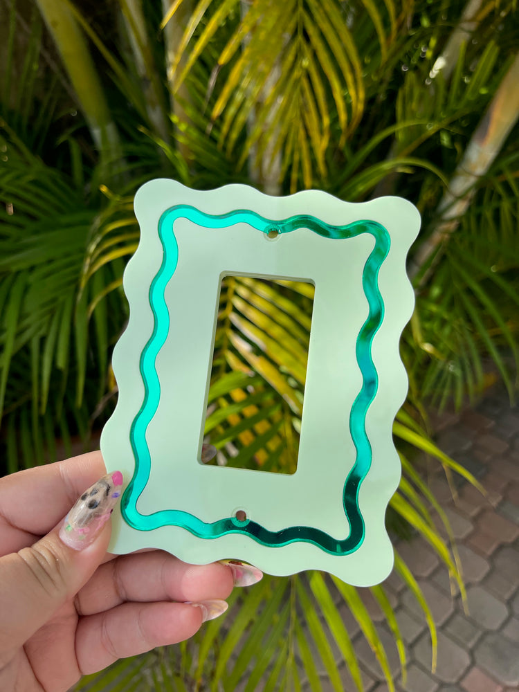 Squiggle Mirrored Light Switch Single Cover