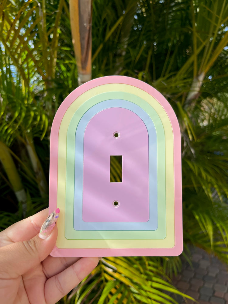 Pastel Rainbow Light Switch Cover