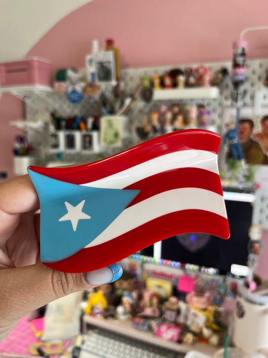 Puerto Rican Flag Hair Claw