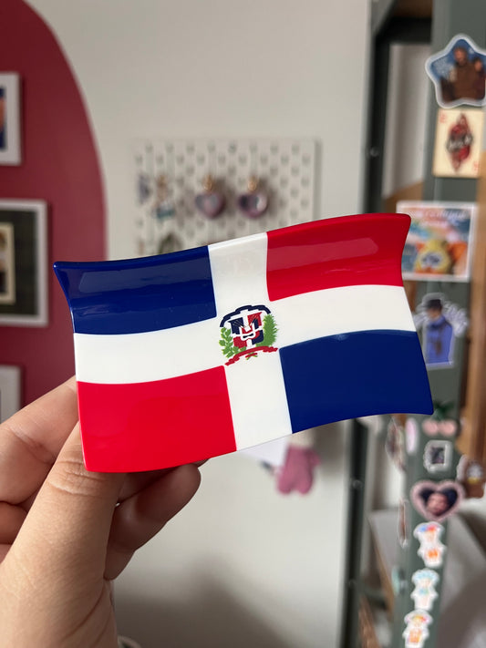 PREORDER Dominican Republic Flag Hair Clip