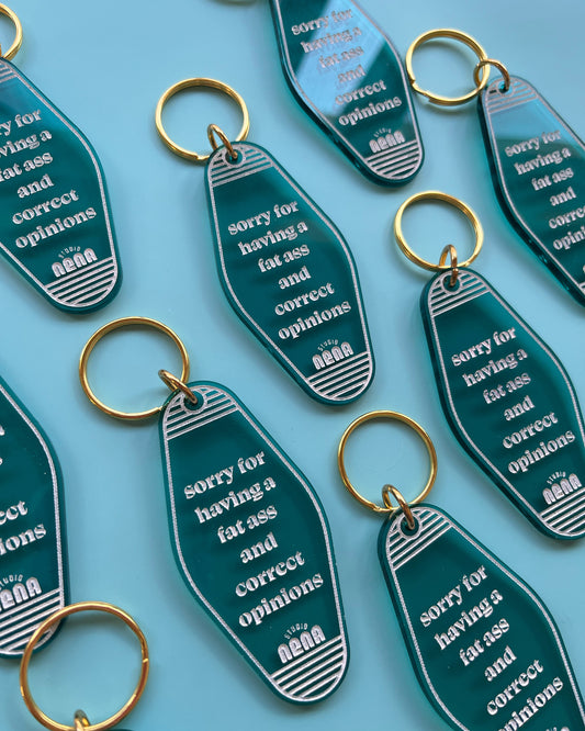 Sorry for… keychain Teal