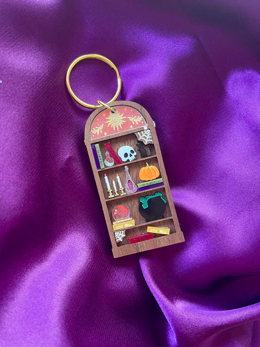 Witch's Bookcase Keychain