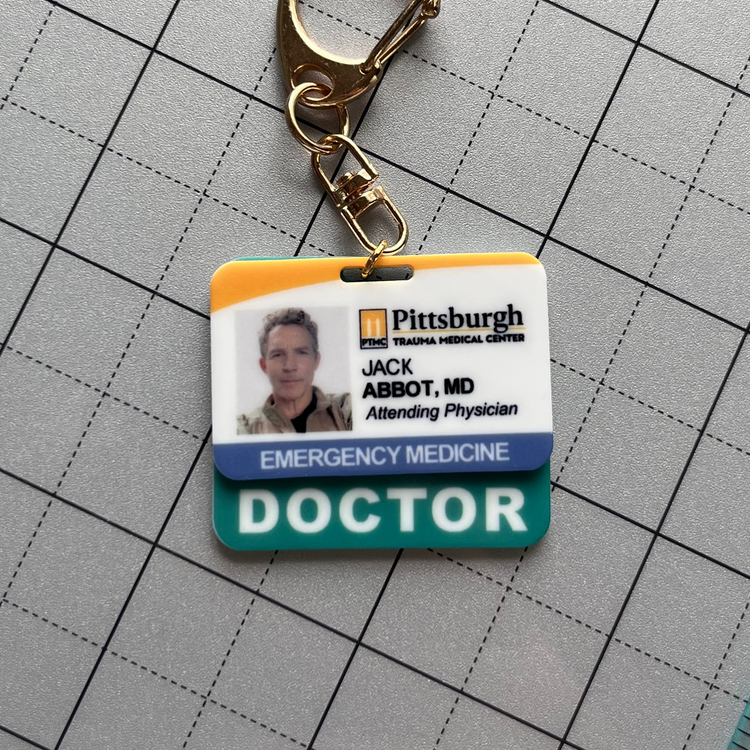 PREORDER The Pitt Hospital Badge Mini Keychain