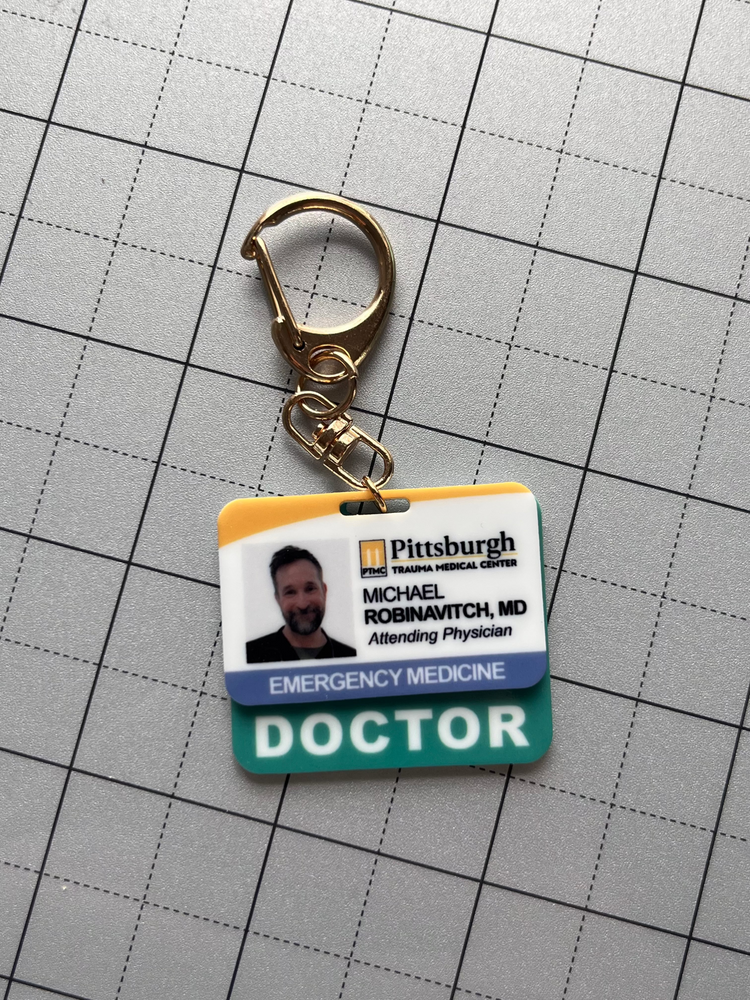 PREORDER The Pitt Hospital Badge Mini Keychain