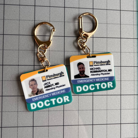 PREORDER The Pitt Hospital Badge Mini Keychain
