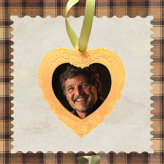 Smiley Pedroel Heart Ornament