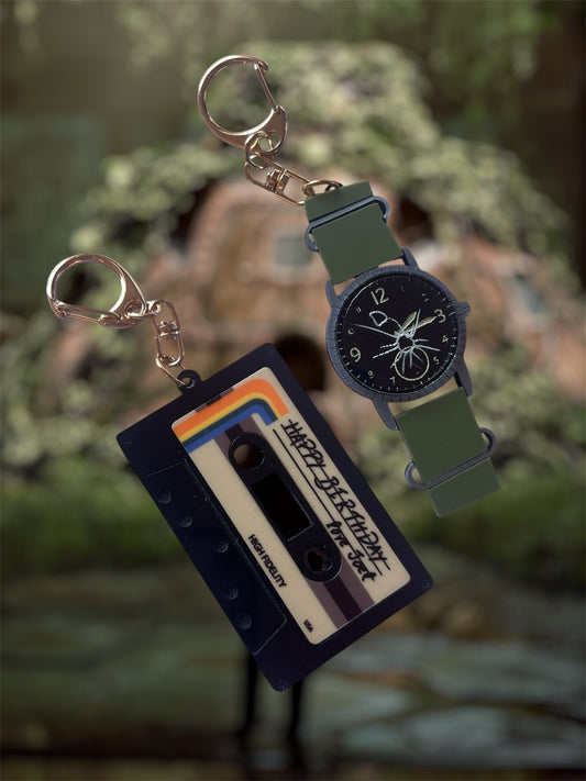 "Happy Birthday Kiddo" The Last Of Us Cassette Tape Keychain