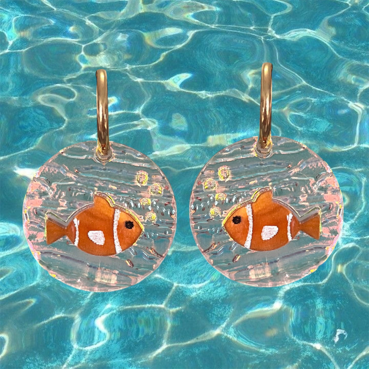 Bubble Gold Fish Hoops