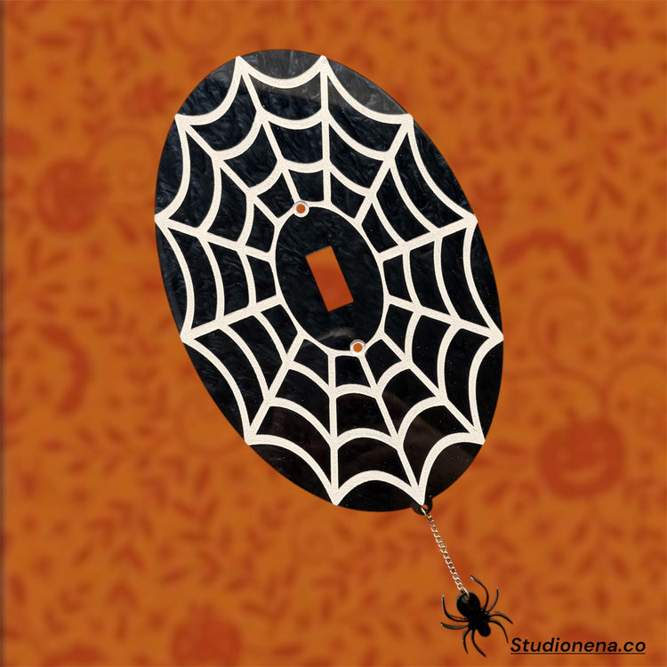 Spider Web with Spider Light Switch Cover