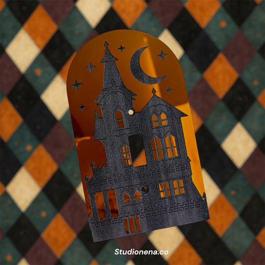 Iridescent Haunted House Light Switch Cover