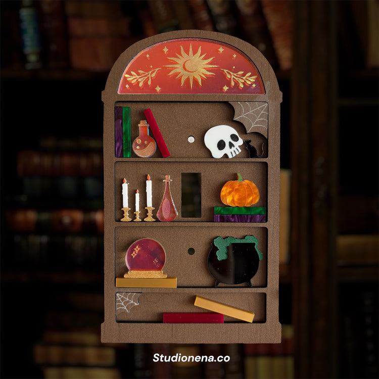 Spooky Bookcase Light Switch Cover