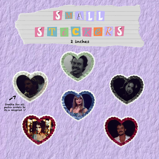 Small Celeb Heart Stickers