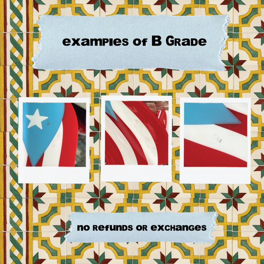 B & C Grade Puerto Rican Flag Hair Claw