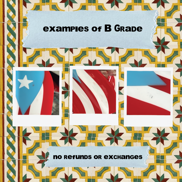 B & C Grade Puerto Rican Flag Hair Claw