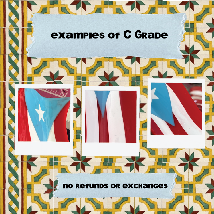 B & C Grade Puerto Rican Flag Hair Claw