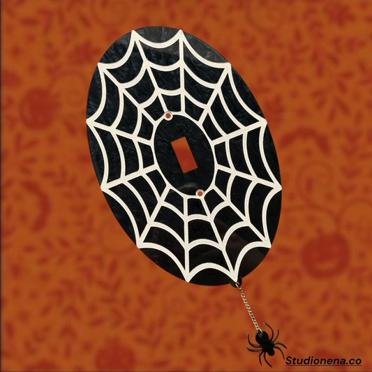 Spider Web with Spider Light Switch Cover