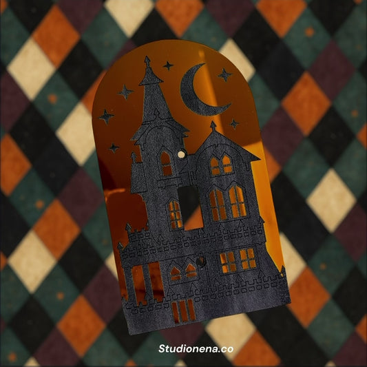 Iridescent Haunted House Light Switch Cover