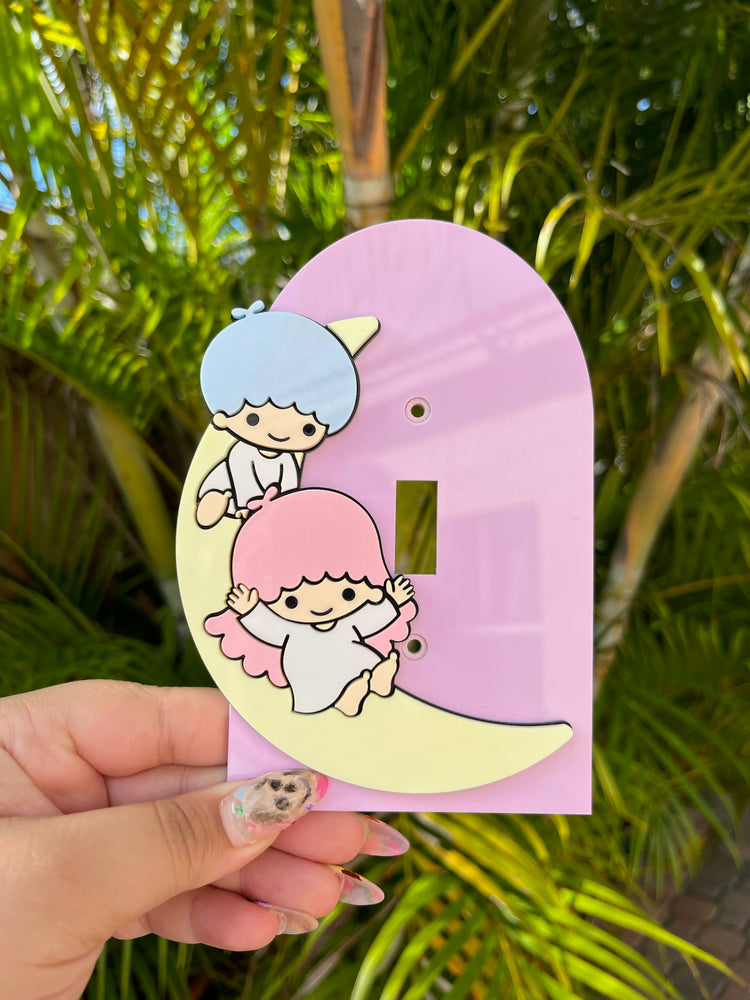 Little Twin Stars Moon Light Switch Cover
