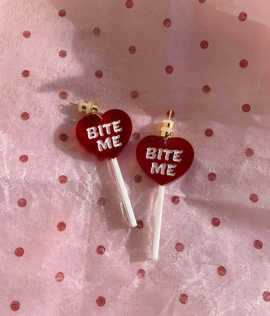 Bite Me Heart Lollipop