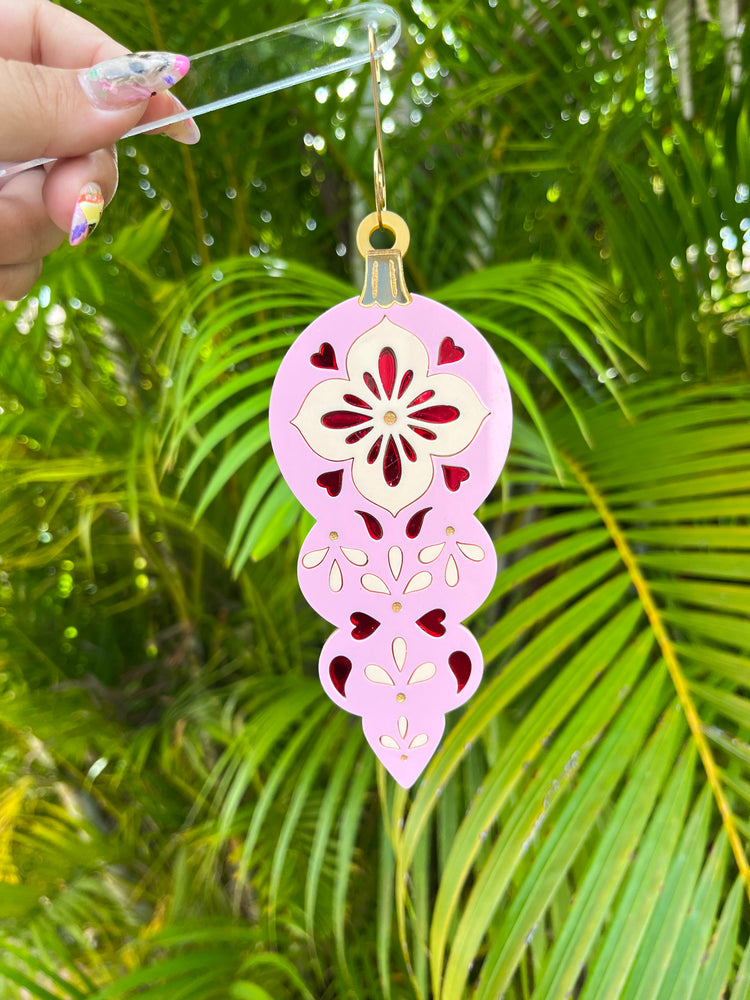 Pink Retro Ornament