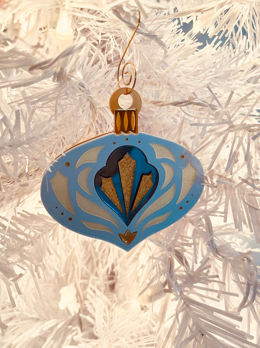 Blue Retro Ornament