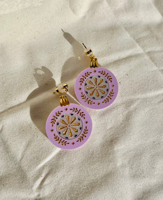 Lilac Ornament Earring